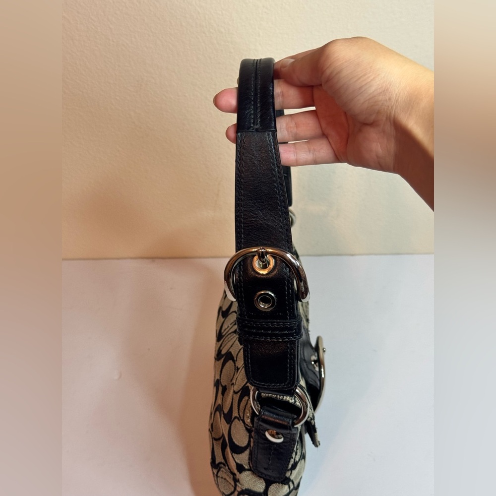 Coach Y2K Signature Monogram Black/Grey Small Shoulder Bag - Picture 7 of 13